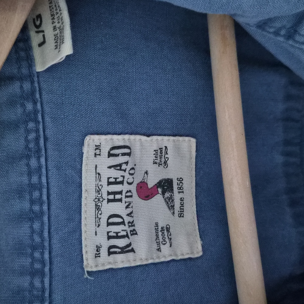 Red Head Brand Co. Men's Short Sleeve Shirt Blue Size L